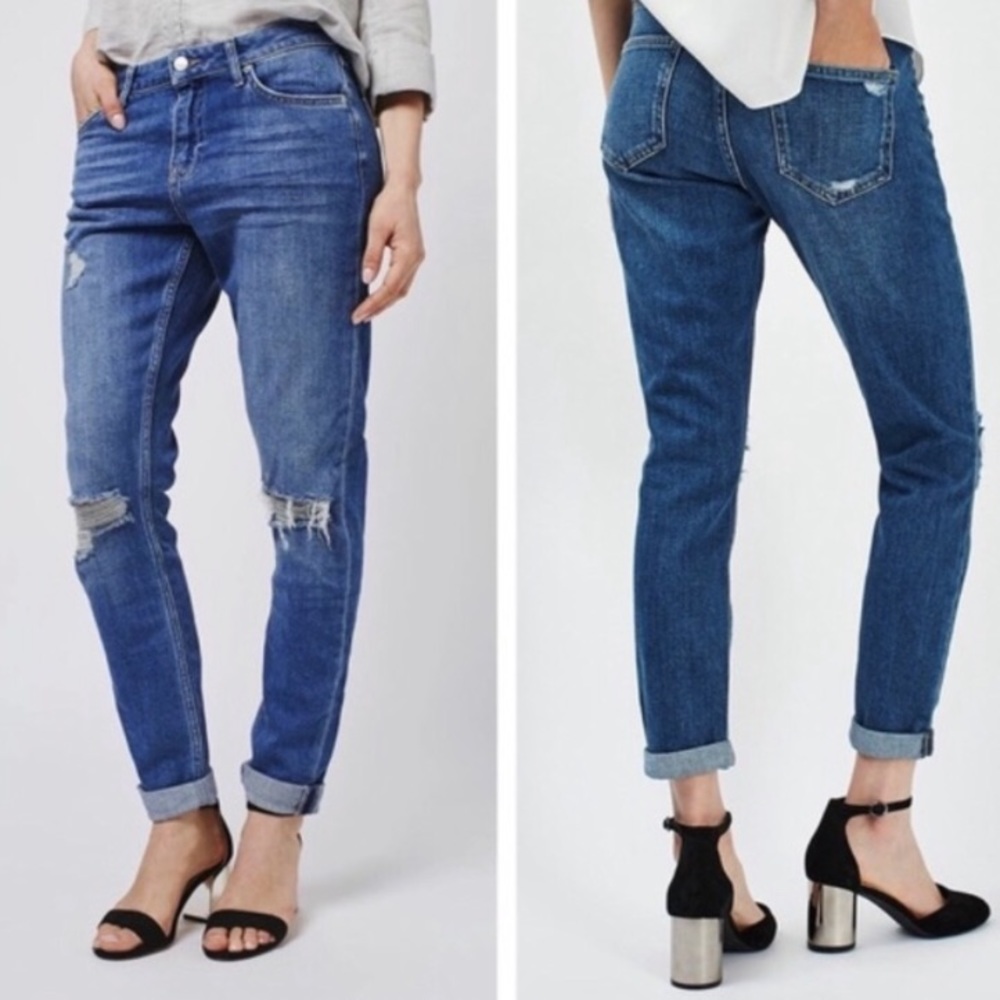 TOPSHOP Moto Lucas Distressed Jeans 26